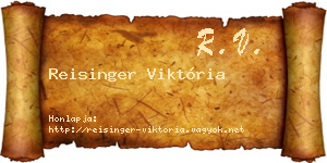 Reisinger Viktória névjegykártya